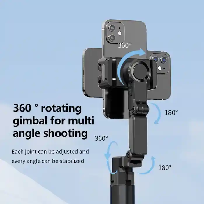 C16 AI Face Tracking Smart Handheld Gimbal Stabilizer Selfie Stick Tripod & Wireless Bluetooth Remote Tripod Stand Mount for IOS Android Phone